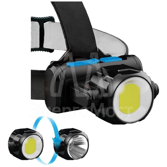 Фонарь налобный аккумуляторный 1200мА.ч 75х77х37мм TOKOV ELECTRIC TKE-NF-A-01