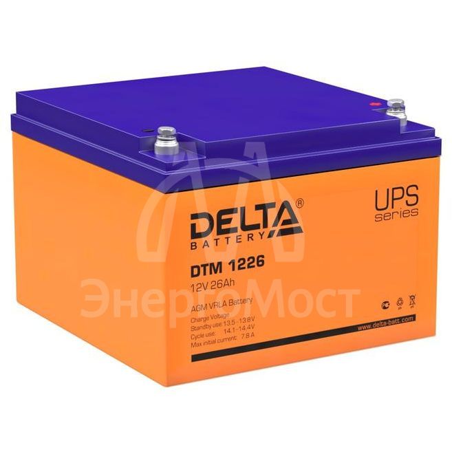 Аккумулятор UPS 12В 26А.ч Delta DTM 1226