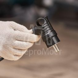 Вилка угловая влагозащ. с кольцом с/з 16А IP44 каучук Rexant 111-002