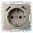 Розетка BRITE РЮш10-2-БрШ 16А с USB A+A 3.1А с заземл. защ. шторки шампань IEK BR-R14-16-U21-D31-K37