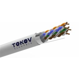 Кабель витая пара F/UTP 4х2х24AWG(0.51мм) кат.5E нг(А)-HF (LSZH) indoor Fluke tested 305м (м) PRO TOKOV ELECTRIC TKP-C06-F42-5E-305-LSZH