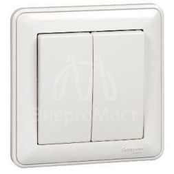 Выключатель 2-кл. СП W59 10А IP20 10AX в сборе бел. SchE VS510-252-18