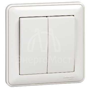 Выключатель 2-кл. СП W59 10А IP20 10AX в сборе бел. SchE VS510-252-18