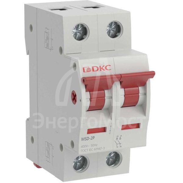 Выключатель нагрузки модульный 2п 63А MSD YON MSD-2P63