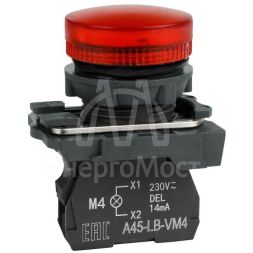 Лампа сигнальная OptiSignal D22 C5-L-B4 красн. пластик 24VAC/DC XB5AVB4 КЭАЗ 332191