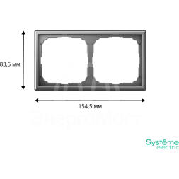 Рамка 2-м ArtGallery универс. сталь SE GAL000902
