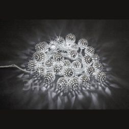 Гирлянда 14 042 NGF-D004-30CW-230-серебряные шарики (металл) Navigator 14042