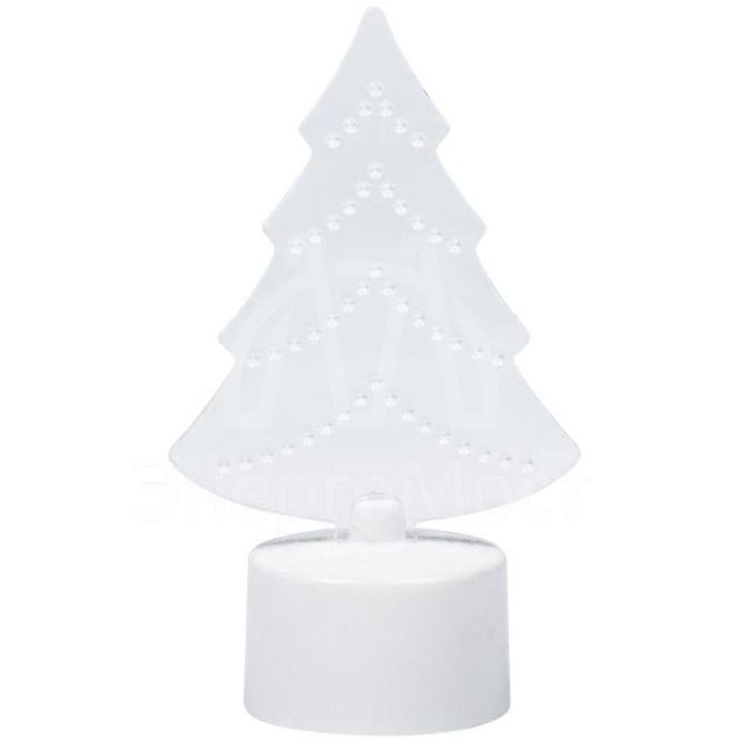 Фигура светодиодная &amp;quot;Елочка&amp;quot; на подставке (батарейки 3хAG13(LR44) в компл.) 10см 1LED IP20 4.5В RGB NEON-NIGHT 501-045