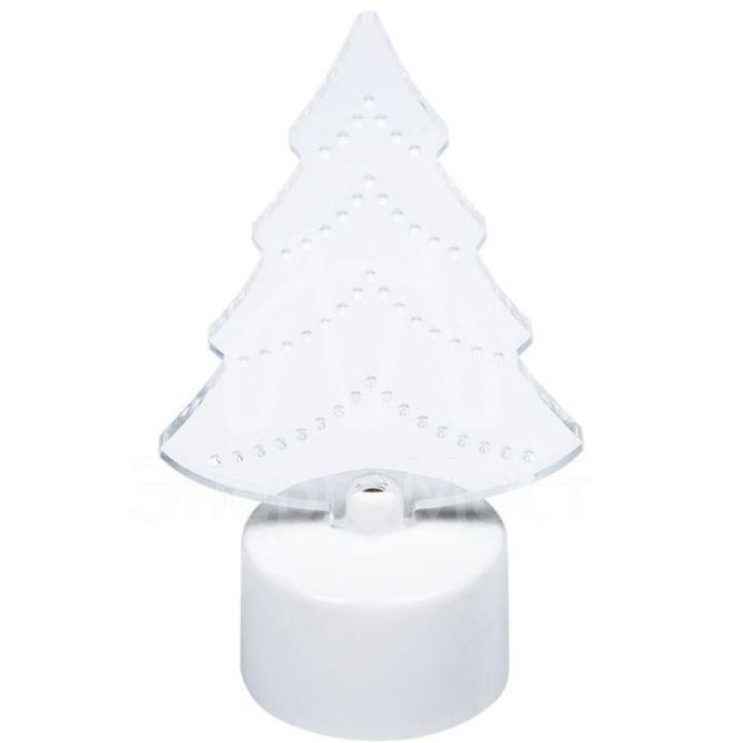 Фигура светодиодная &amp;quot;Елочка&amp;quot; на подставке (батарейки 3хAG13(LR44) в компл.) 10см 1LED IP20 4.5В RGB NEON-NIGHT 501-045