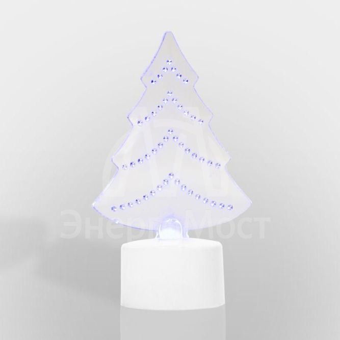 Фигура светодиодная &amp;quot;Елочка&amp;quot; на подставке (батарейки 3хAG13(LR44) в компл.) 10см 1LED IP20 4.5В RGB NEON-NIGHT 501-045