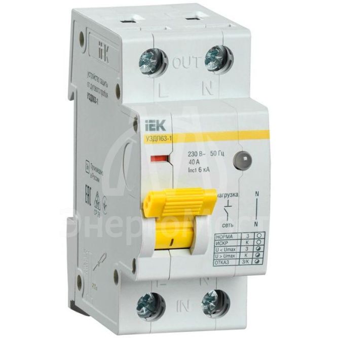 Устройство защиты от дугового пробоя УЗДП63-1 40А IEK MDP10-40