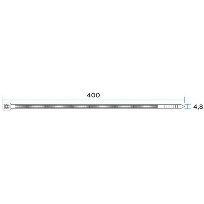 Хомут кабельный 4.8х400 нейл. бел. (уп.100шт) Rexant 07-0400