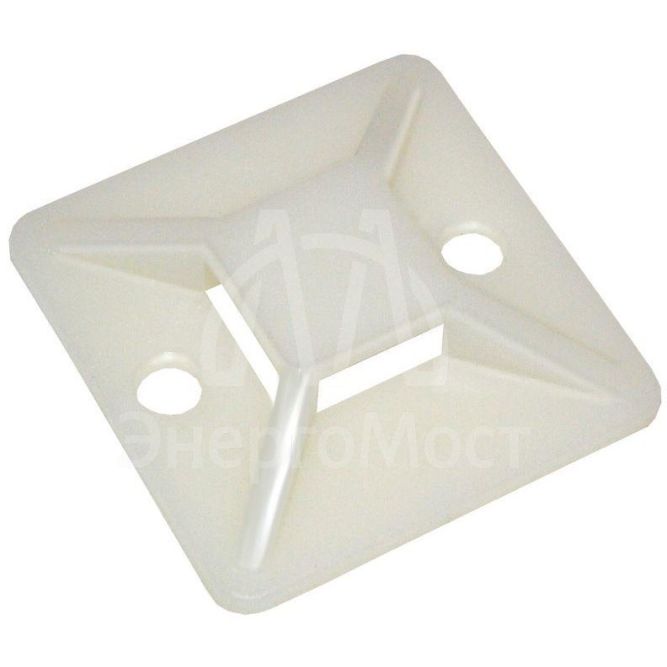 Площадка самокл. 30х30 под хомуты бел. (уп.100шт) IEK UHP30-30-100