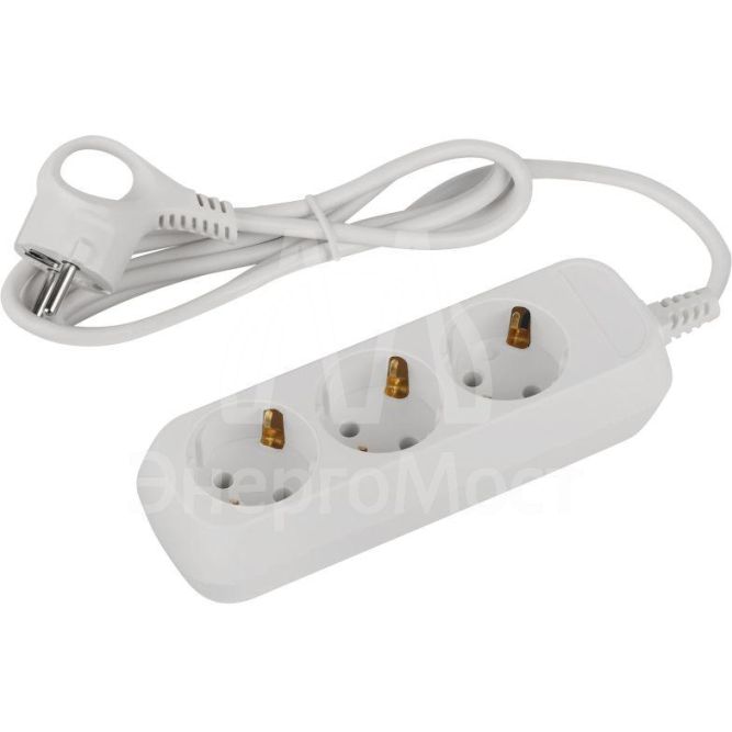 Удлинитель электрический UDL-10-315-E Greenline 3 розетки с заземлением 1.5м ПВС 3х0.75кв.мм Эра Б0064897