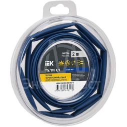 Трубка термоусадочная ТТУ нг-LS 4/2 син. (уп.2м) IEK UDR12-004-002-002-K07-T