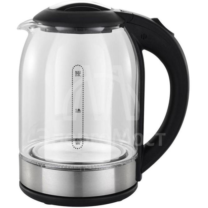 Чайник 1.8л. 1800Вт (стекло) черн./серебр. SKG2051 STARWIND 1507375