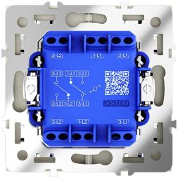 Переключатель проходной 2-кл. СП S70 10А механизм сталь Voltum VLS020305