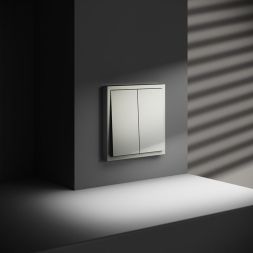 Переключатель проходной 2-кл. СП S70 10А механизм сталь Voltum VLS020305