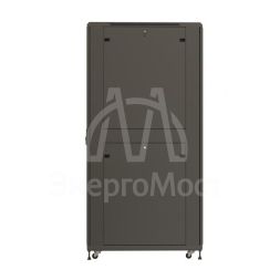 Шкаф напольный TTR-4261-DD-RAL9005 19дюйм 42U 2055х600х1000мм перед. и зад. распашные перфор. двери (75%) ручка с замком черн. (RAL 9005) разобран. Hyperline 425183