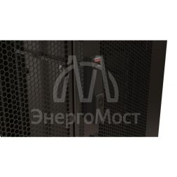 Шкаф напольный TTR-4261-DD-RAL9005 19дюйм 42U 2055х600х1000мм перед. и зад. распашные перфор. двери (75%) ручка с замком черн. (RAL 9005) разобран. Hyperline 425183