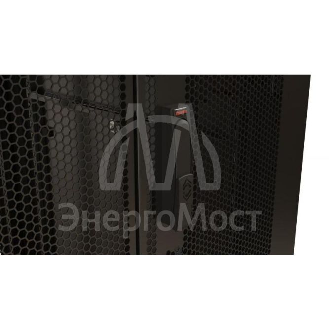 Шкаф напольный TTR-4261-DD-RAL9005 19дюйм 42U 2055х600х1000мм перед. и зад. распашные перфор. двери (75%) ручка с замком черн. (RAL 9005) разобран. Hyperline 425183