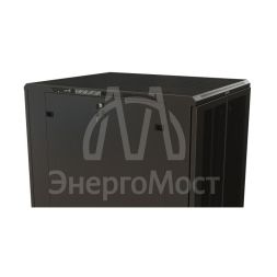 Шкаф напольный TTR-4261-DD-RAL9005 19дюйм 42U 2055х600х1000мм перед. и зад. распашные перфор. двери (75%) ручка с замком черн. (RAL 9005) разобран. Hyperline 425183