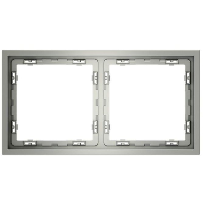 Рамка 2-м S70 пластик. сталь Voltum VLS100205