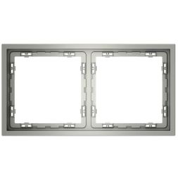 Рамка 2-м S70 пластик. сталь Voltum VLS100205