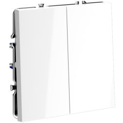 Выключатель 2-кл. СП S70 10А механизм бел. глянцевый Voltum VLS020101