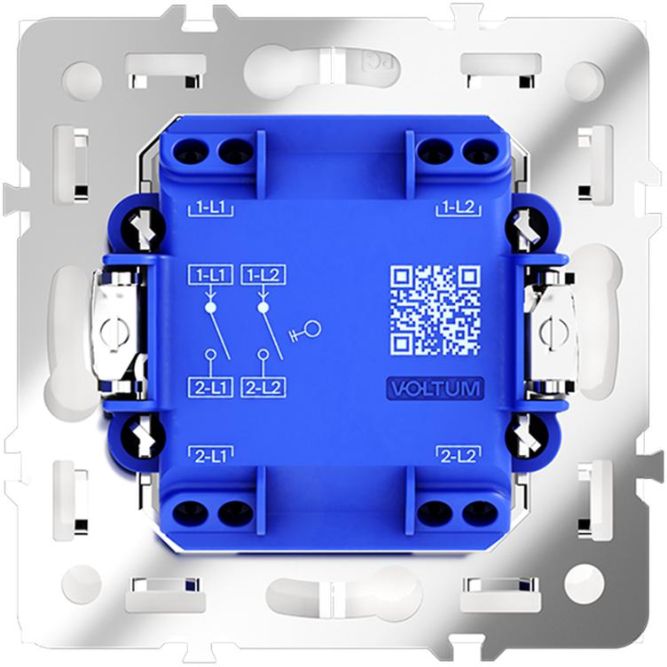 Выключатель 2-кл. СП S70 10А механизм бел. глянцевый Voltum VLS020101
