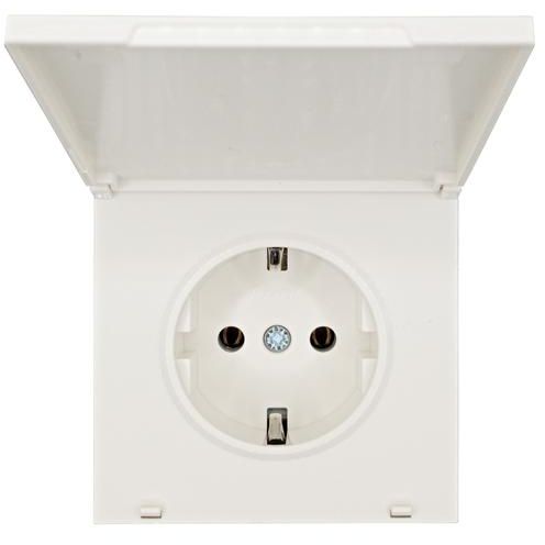 Розетка 1-мест. с/з с крышкой ПБТ СП ZIMA IP20 16А безвинт. зажим слон. кость LEZARD 704-9088-123BQC