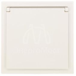 Розетка 1-мест. с/з с крышкой ПБТ СП ZIMA IP20 16А безвинт. зажим слон. кость LEZARD 704-9088-123BQC