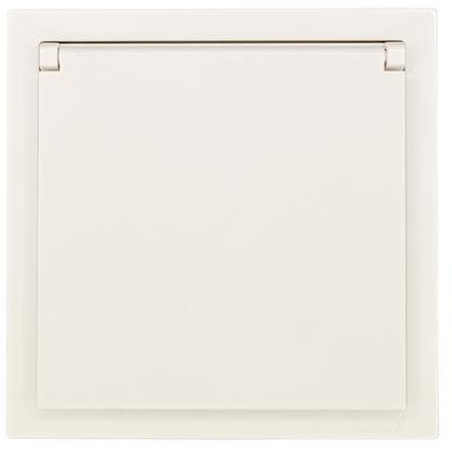 Розетка 1-мест. с/з с крышкой ПБТ СП ZIMA IP20 16А безвинт. зажим слон. кость LEZARD 704-9088-123BQC