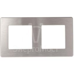 Рамка 2-м 12-5102-03 сатин алюм. Эра Б0052511
