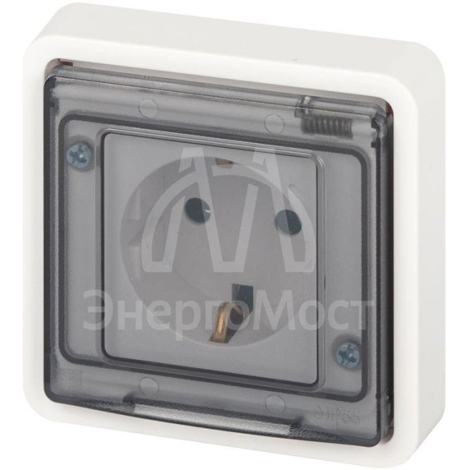 Розетка Эксперт 11-2522-01 2P+E IP55 шторки 16А-250В СУ бел. Эра Б0063281