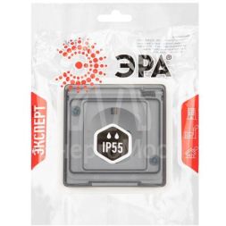 Розетка Эксперт 11-2522-01 2P+E IP55 шторки 16А-250В СУ бел. Эра Б0063281
