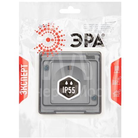 Розетка Эксперт 11-2522-01 2P+E IP55 шторки 16А-250В СУ бел. Эра Б0063281