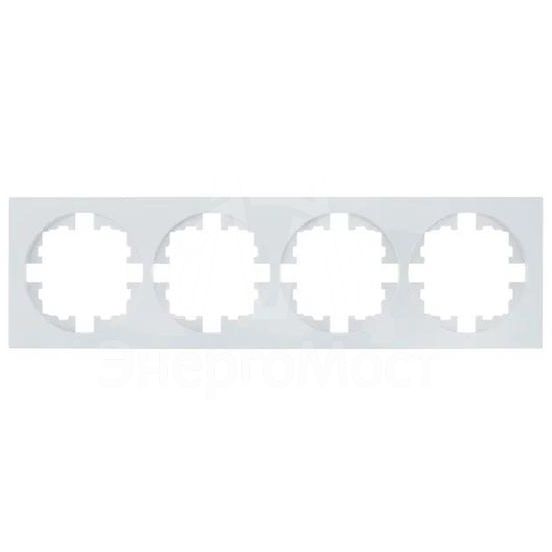 Рамка 4-м OSEN горизонт. квадрат бел. LEZARD 743-0200-149