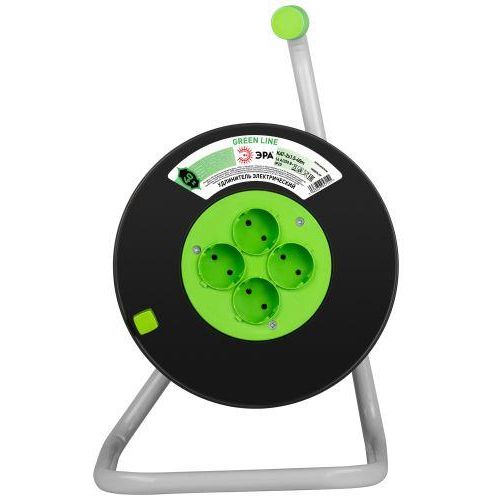 Удлинитель на пластик. катушке 4х40м без заземл. KAT-2x1.5-40m Greenline ПВС 2х1.5 Эра Б0065088