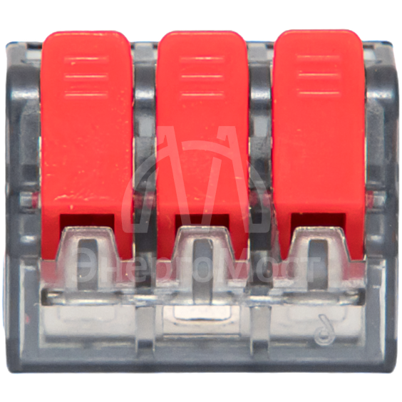 Клемма строительно-монтажная СМК 221-413 3-проводная 0.2-4.0кв.мм (уп.100шт) PROxima EKF plc-smk-221-413