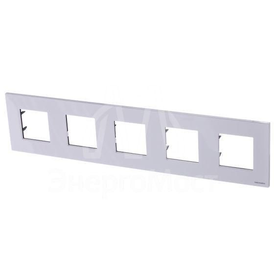 Рамка 5-м 10мод. Zenit бел. ABB 2CLA227500N1101