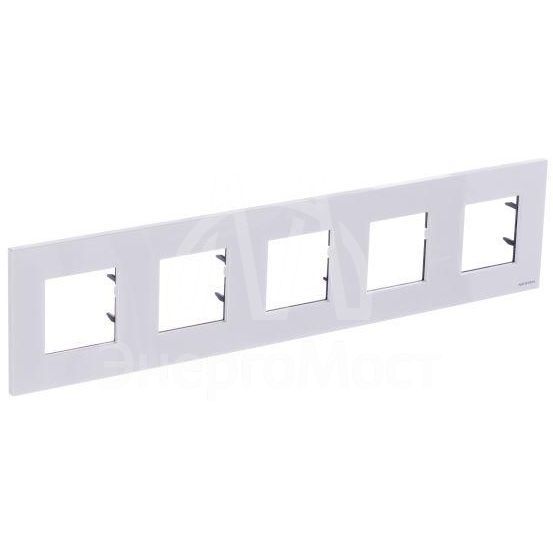 Рамка 5-м 10мод. Zenit бел. ABB 2CLA227500N1101