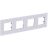 Рамка 4-м 8мод.Zenit серебристый ABB 2CLA227400N1301