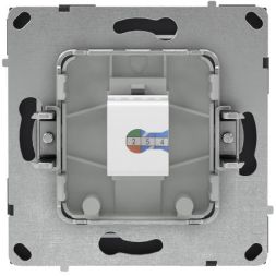 Розетка компьютерная 1-м KANT RJ45 кат.6A без шторки черн. уголь DKC 7012673