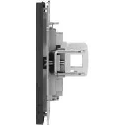 Розетка компьютерная 1-м KANT RJ45 кат.6A без шторки черн. уголь DKC 7012673