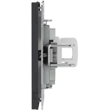 Розетка компьютерная 1-м KANT RJ45 кат.6A без шторки черн. уголь DKC 7012673