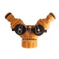 Разветвитель регулируемый 2-х канальный со штуцерами Вихрь