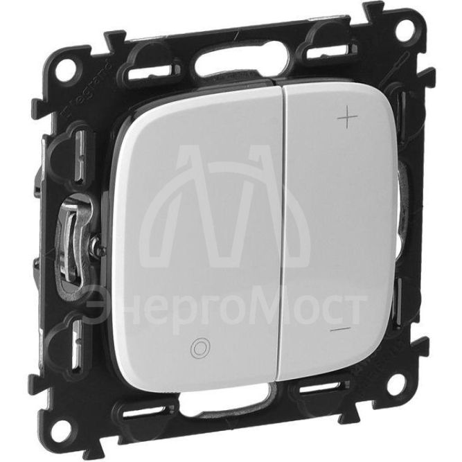 Механизм светорегулятора кнопочный универсальный Valena Allure 400Вт без нейтрали с лиц. панелью бел. Leg 752762