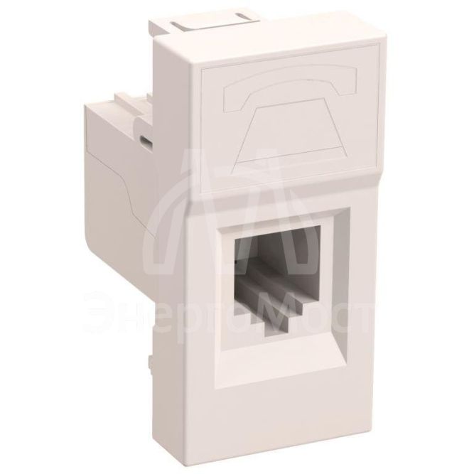 Механизм розетки телеф. ПРАЙМЕР 1мод. RJ11 кат. 3 IEK CKK-40D-RT1-K01