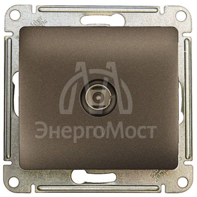 Механизм розетки TV Glossa оконечной 1DB графит SchE GSL001391